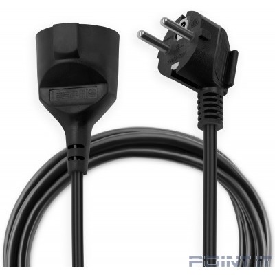 BURO Сетевой удлинитель 1 розетка, 5 метров (BU-PS1.5/B) черный {352703}