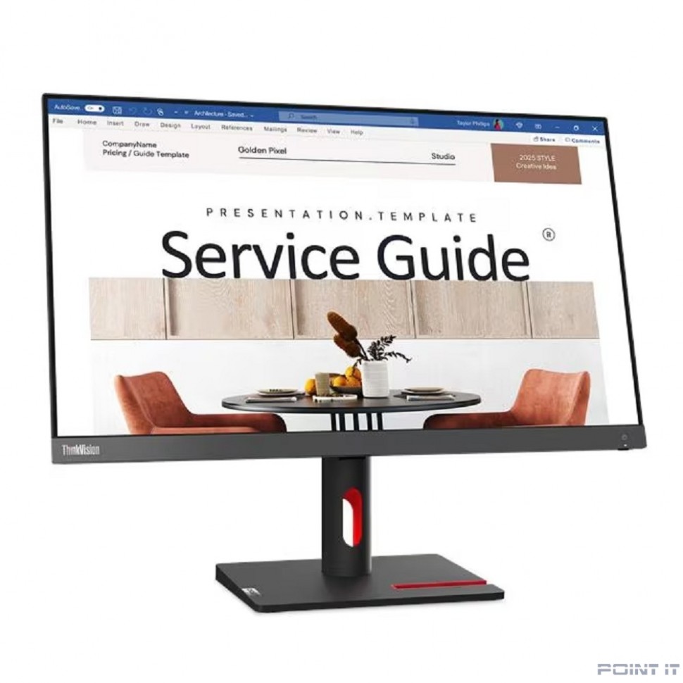 Монитор LCD Lenovo 23.8" S24i-30 {IPS 1920x1080 100Hz 4ms 16:9 1300:1 250cd 178/178 D-Sub HDMI}