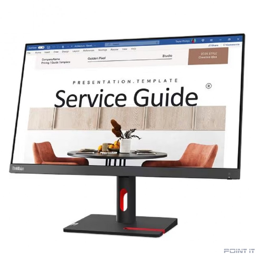 Монитор LCD Lenovo 23.8" S24i-30 {IPS 1920x1080 100Hz 4ms 16:9 1300:1 250cd 178/178 D-Sub HDMI}