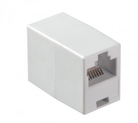 Соединительный модуль RJ-45(8p8c) на RJ-45(8p8c) прямой контакт/ белый