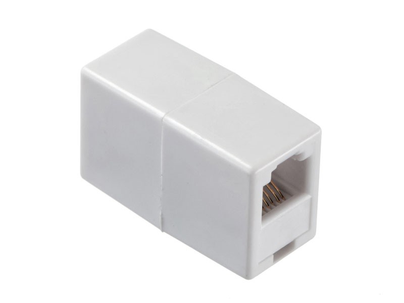 Соединительный модуль RJ-12(6p6c) на RJ12 / белый / блистер, Netko