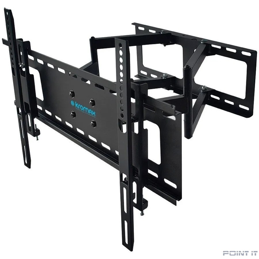 Kromax ATLANTIS-80 black {32"-75", max 50 кг, настенный, 4 ст свободы, наклон +5°-10°, поворот ±60°, от стены 100-484 мм, max VESA 600x400 мм}