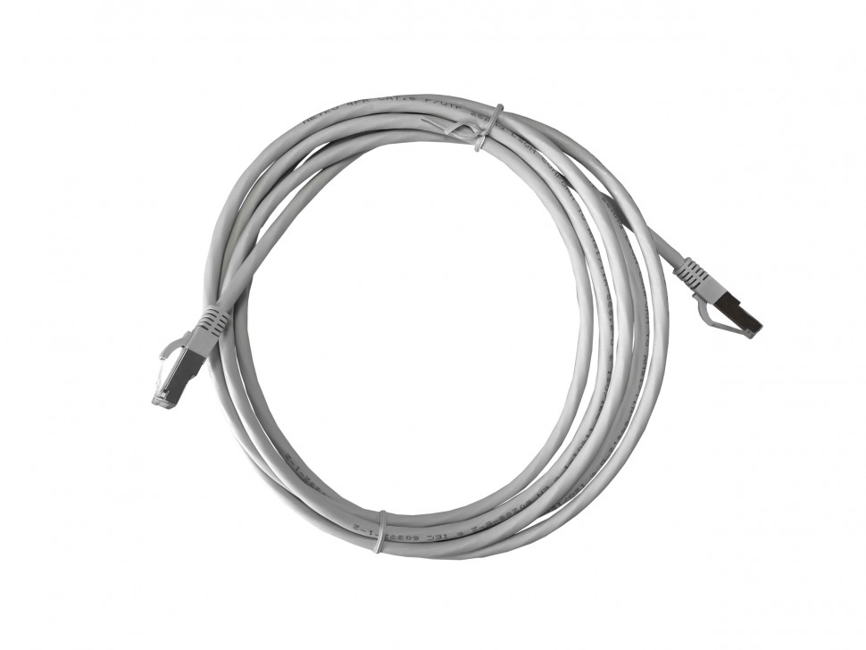 Патч-корд Netko СКС FTP4 cat.6, 3.0м, литой коннектор, серый, LSZH