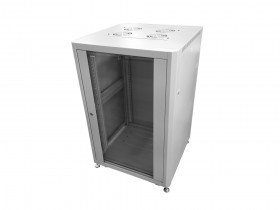 Шкаф напольный 19&quot; Netko 42U серия Optima (600х800х2022), передняя дверь стекло, серый, разобранный (упакован в 3 коробки)