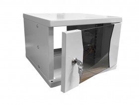 Шкаф настенный 10&quot; 4U серия COMPACT (315х325х225), передняя дверь стекло, серый, Netko