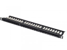 Патч-панель UTP, 19&quot;, 24 порта RJ45, cat.5е, 0,5U, Dual Type, Netko СКС, &quot;J&quot;