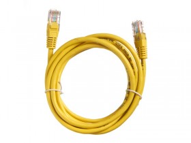 Патч-корд Technolink UTP4 cat 5e, 2,0м, ВС, желтый, литой коннектор РАСПРОДАЖА