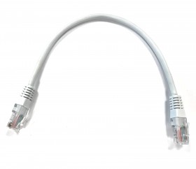 Патч-корд Technolink UTP4 cat 5e, 0,25м, ВС, LSZH, белый, литой коннектор