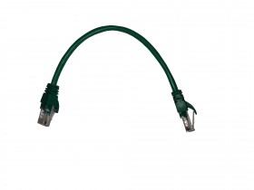 Патч-корд Technolink UTP4 cat 5e, 0,25м, ВС, LSZH, зеленый, литой коннектор