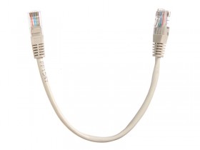 Патч-корд Technolink UTP4 cat 5e, 0,25м, ВС, LSZH, серый, литой коннектор