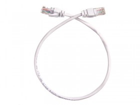 Патч-корд Technolink UTP4 cat 5e, 0,5м, ВС, LSZH, белый, литой коннектор