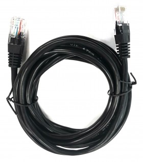 Патч-корд Technolink UTP4 cat 5e, 3,0м, ВС, LSZH, черный, литой коннектор