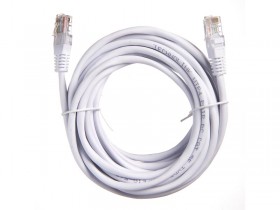 Патч-корд Technolink UTP4 cat 5e, 5,0м, ВС, LSZH, белый, литой коннектор