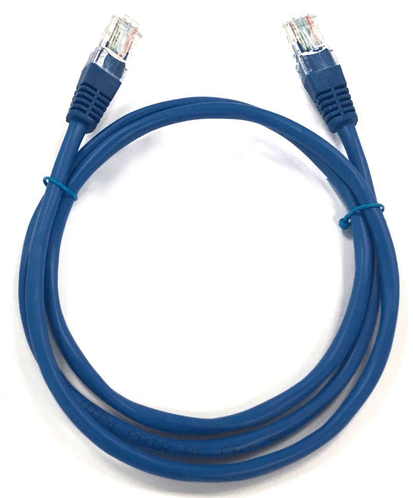 Патч-корд Technolink UTP4 cat 5e, 1,0м, ВС, LSZH, синий, литой коннектор