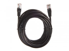 Патч-корд Technolink UTP4 cat 5e, 5,0м, ВС, LSZH, черный, литой коннектор