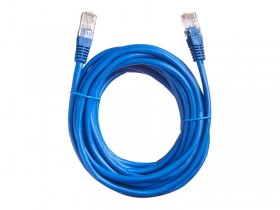 Патч-корд Technolink UTP4 cat 5e, 5,0м, ВС, LSZH, синий, литой коннектор