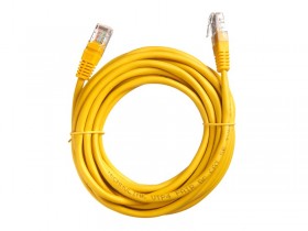 Патч-корд Technolink UTP4 cat 5e, 5,0м, ВС, LSZH, желтый, литой коннектор