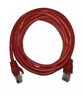 Патч-корд Technolink UTP4 cat 5e, 3,0м, ВС, LSZH, красный, литой коннектор