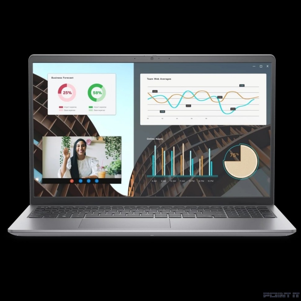 Ноутбук Dell Vostro 3530 [3530-3650] (КЛАВ.РУС.ГРАВ.) Black 15.6" {FHD WVA i3-1305U/8Gb/512Gb SSD/RJ-45/Linux}