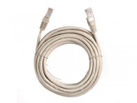 Патч-корд Technolink UTP4 cat 5е, 5,0м, BC, LSZH, серый, литой коннектор