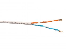 Кабель LC UTP2 cat.5е, одножильный / 305м / Cu / нг(А)-HF LSZH - малодымный, не содержащий галогенов, серый