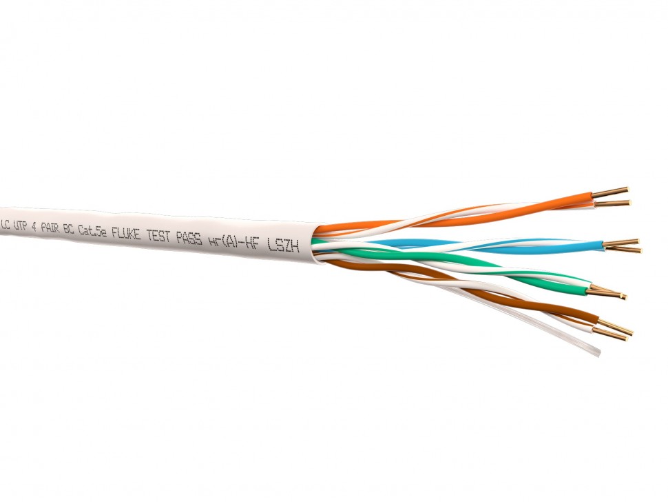 Кабель LC UTP4 cat.5е, одножильный / 305м / Cu / Проходит Fluke тест/нг(А)-HF LSZH, серый
