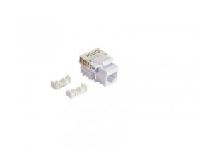Модуль Keystone неэкранированный, RJ-45, cat.5e, 90°, 110/Krone тип, универсальный, белый