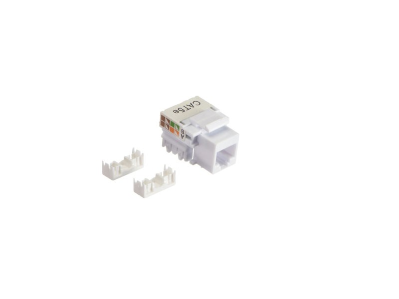 Модуль Keystone неэкранированный, RJ-45, cat.5e, 90°, 110/Krone тип, универсальный, белый
