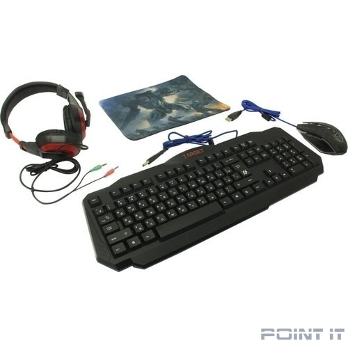 Defender Игровой набор Target MKP-350 [52350] {мышь+клавиатура+гарнитура+ков.}