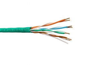 Кабель U/UTP4 cat.5e NETKO /4 пары 24 AWG BC / 305м / нг(А)-LSLTx,  зеленый; одножильный &quot;СКС&quot;, FLUKE TEST