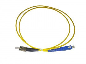 Патч-корд оптический переходной SC-FC/UPC SM Simplex 3.0мм 9/125, 1м Netko, LSZH