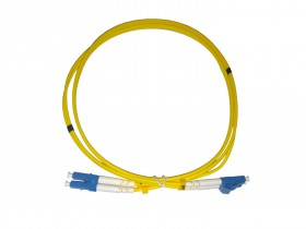 Патч-корд оптический соединительный LC-LC/UPC SM Duplex 3.0мм 9/125, 1м Netko, LSZH