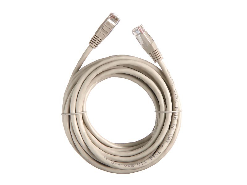 Патч-корд Technolink UTP4 rj45-rj45, cat.6, 5.0м, BC, LSZH, серый, литой коннектор