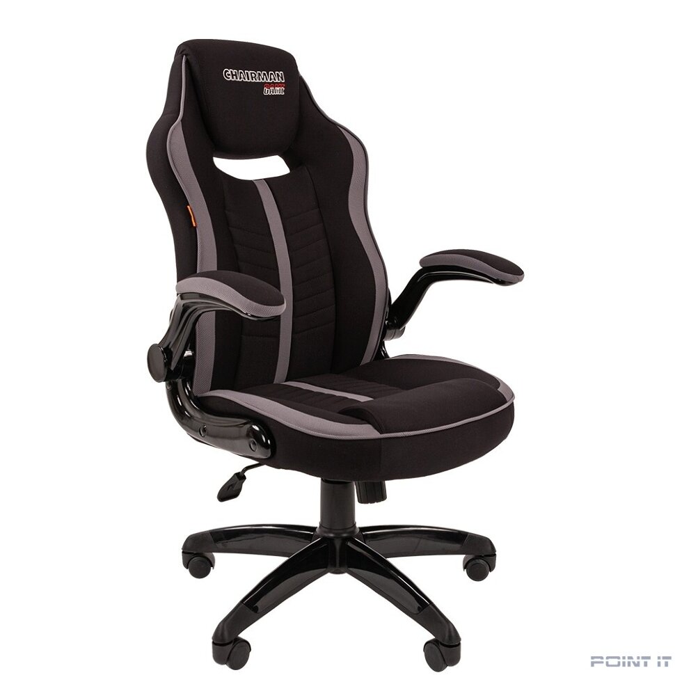 Кресло Chairman game 19 Россия ткань черн./сер. (7069655 / 7060635)