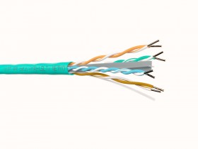 Кабель U/UTP4 cat.6 NETKO /4 пары 23 AWG BC / 305м /  с крестовиной / нг(А)-LSLTx, зеленый; одножильный &quot;СКС&quot;, FLUKE TEST