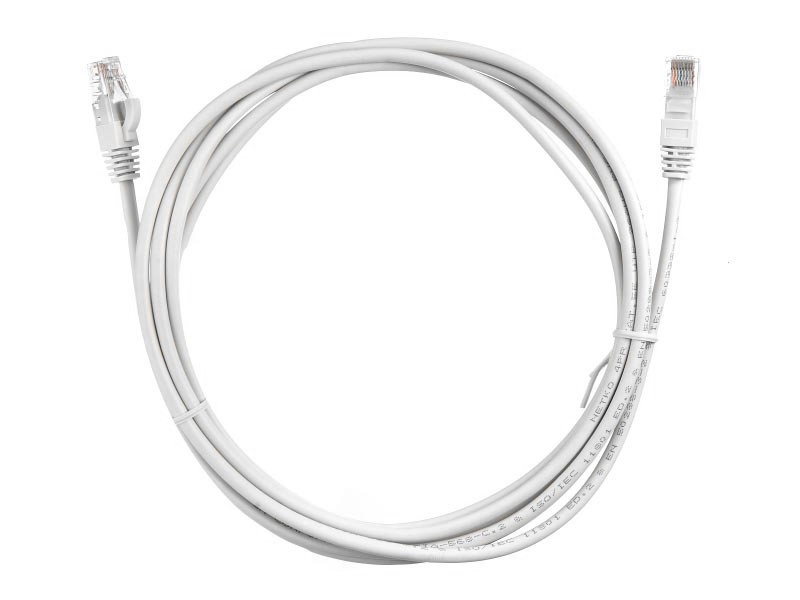 Патч-корд Netko СКС UTP4 cat.5e, 3.0м, литой коннектор, серый, LSZH