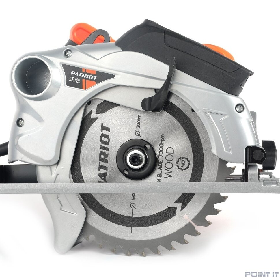 PATRIOT CS190 Пила циркулярная [190301640] { 1500Вт, литая платформа, пильный диск 190х30 мм }